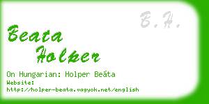 beata holper business card